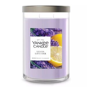 New- Yankee Candle LEMON LAVENDER Large 2-Wick Tumbler Jar Purple 22 oz Wax